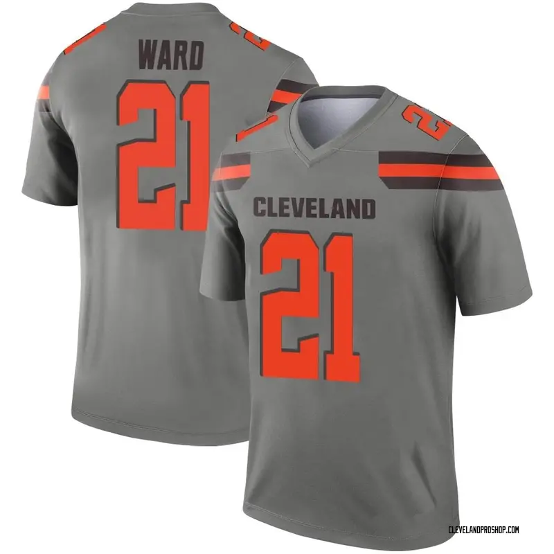 Men's Denzel Ward Cleveland Browns Legend Inverted Silver Jersey