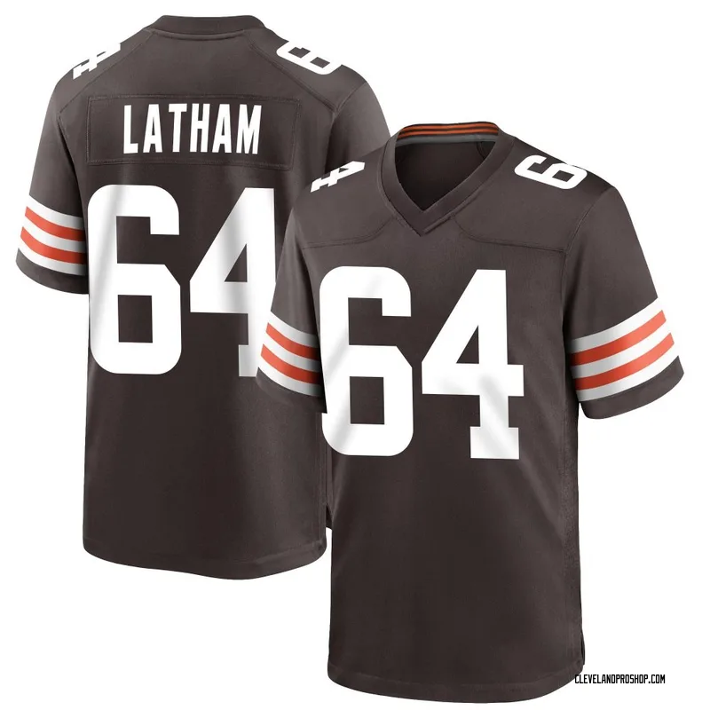 Brown Men's Brady Latham Cleveland Browns Game Team Color Jersey