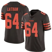 Brown Men's Brady Latham Cleveland Browns Limited Color Rush Jersey