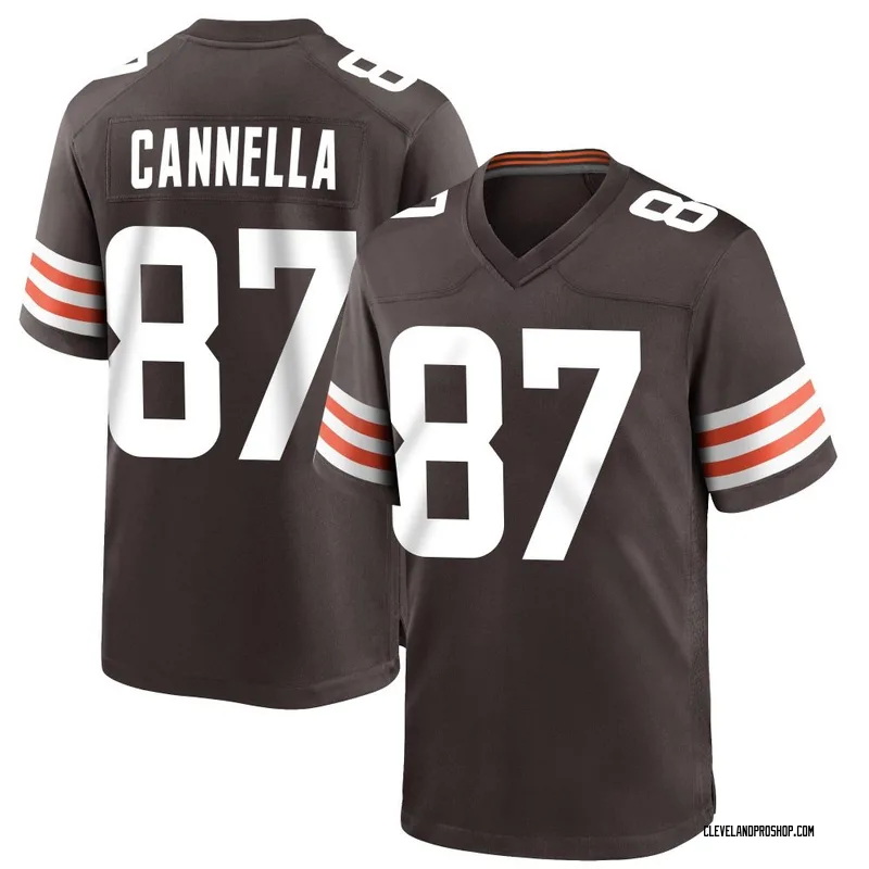 Brown Men's Sal Cannella Cleveland Browns Game Team Color Jersey