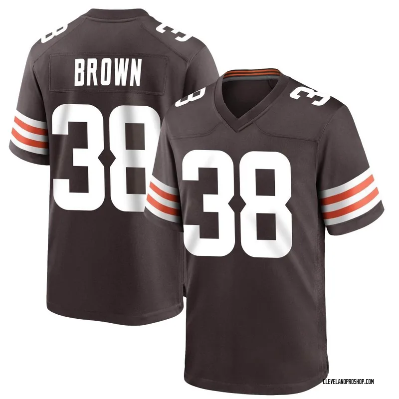 Brown Men's Tony Brown II Cleveland Browns Game Team Color Jersey