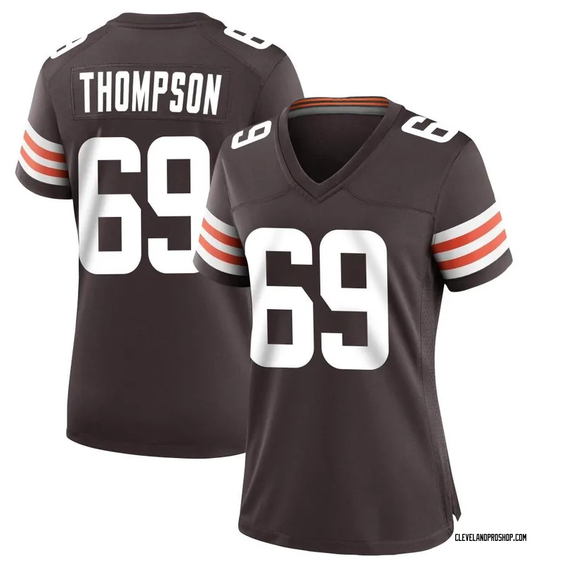 Brown Women's Lorenzo Thompson Cleveland Browns Game Team Color Jersey
