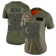 Camo Women's Tony Brown II Cleveland Browns Limited 2019 Salute to Service Jersey