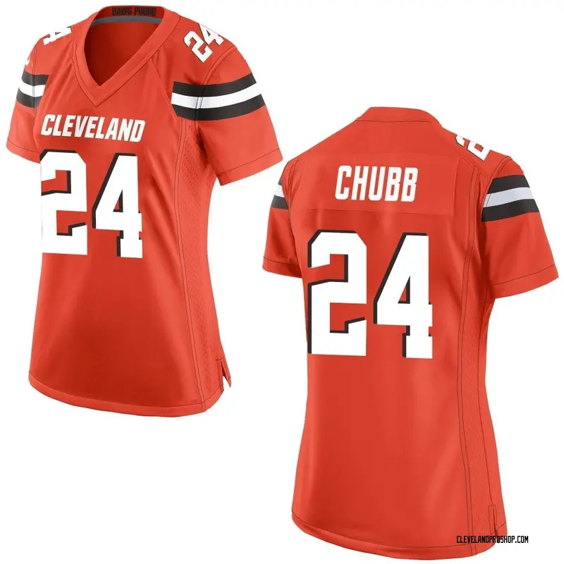 Youth Nike Nick Chubb Orange Cleveland Browns Inverted Team Game