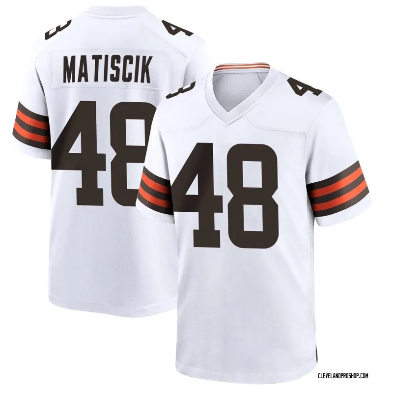 White Men's Brent Matiscik Cleveland Browns Game Jersey