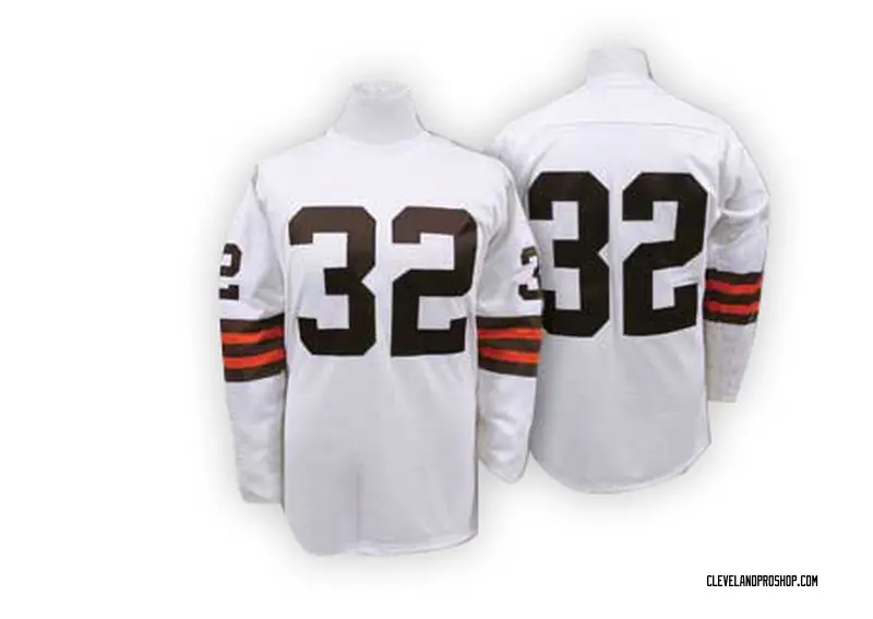 White Men's Jim Brown Cleveland Browns Authentic Mitchell And Ness ...