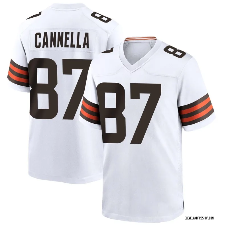 White Men's Sal Cannella Cleveland Browns Game Jersey