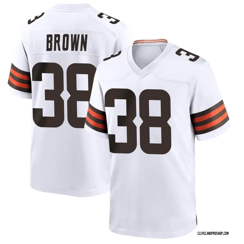 White Men's Tony Brown II Cleveland Browns Game Jersey