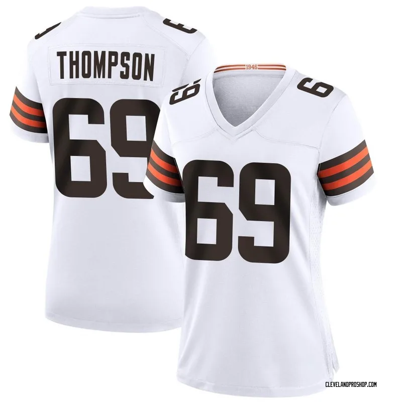 White Women's Lorenzo Thompson Cleveland Browns Game Jersey