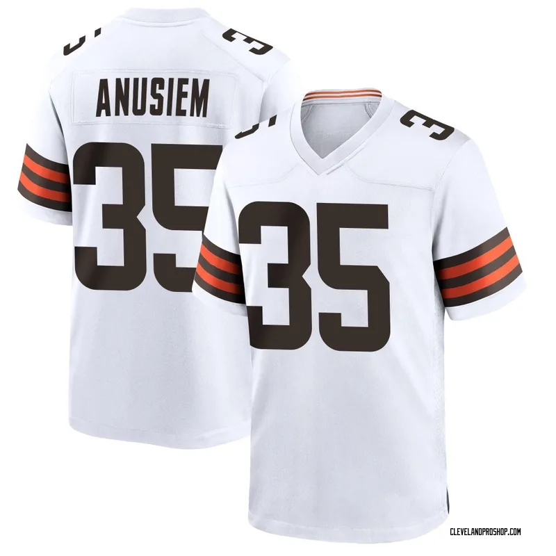 White Youth Chigozie Anusiem Cleveland Browns Game Jersey