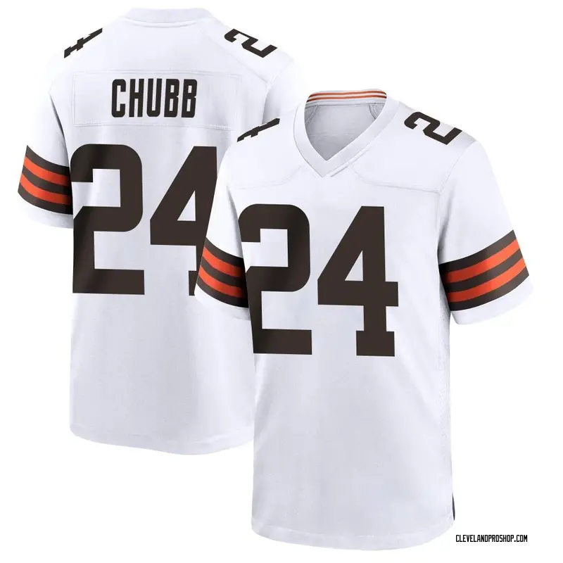 White Youth Nick Chubb Cleveland Browns Game Jersey